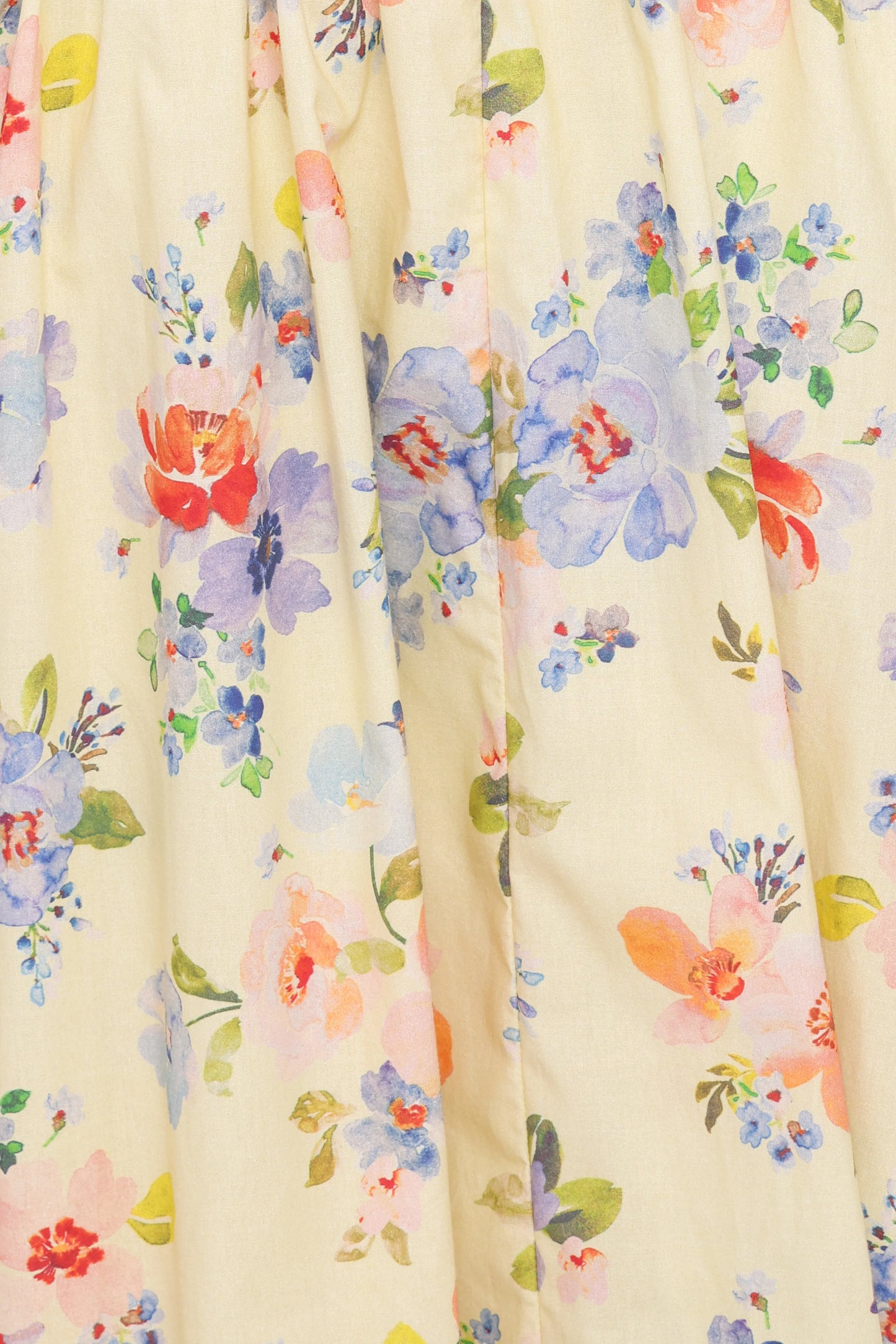 Enola Gather Midi Dress Yellow Floral