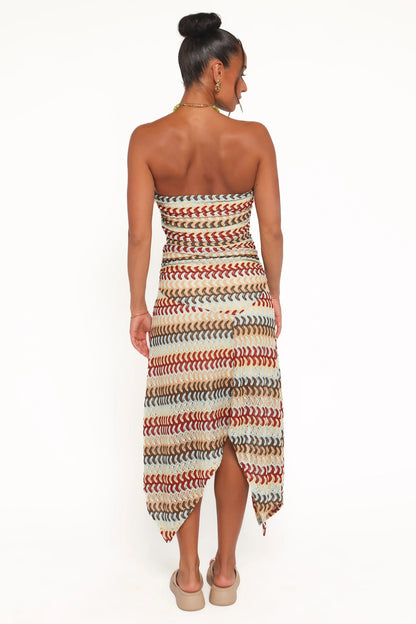 Navia Midi Dress Multi Stripe