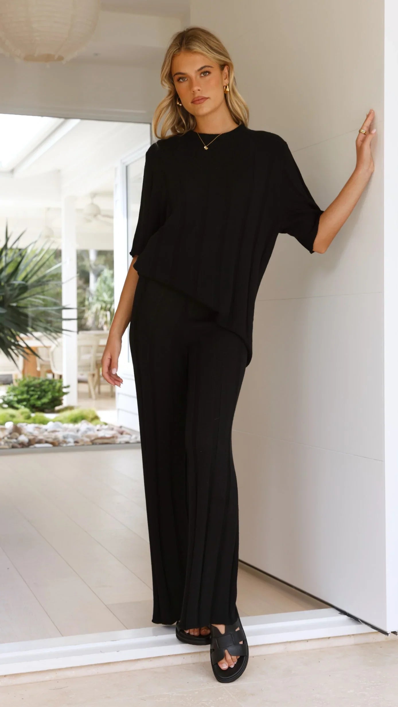 Bayu Knit Top Black