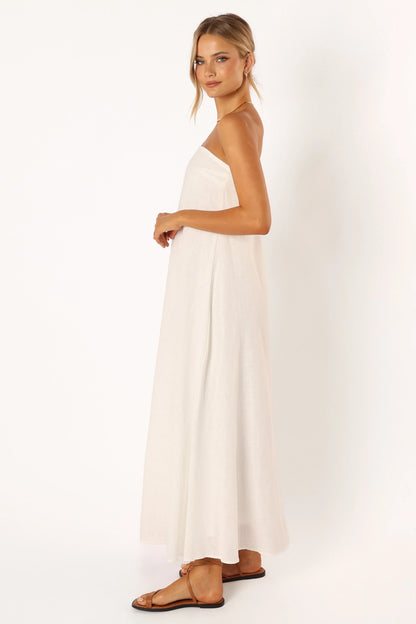 Soph Strapless Maxi Dress White