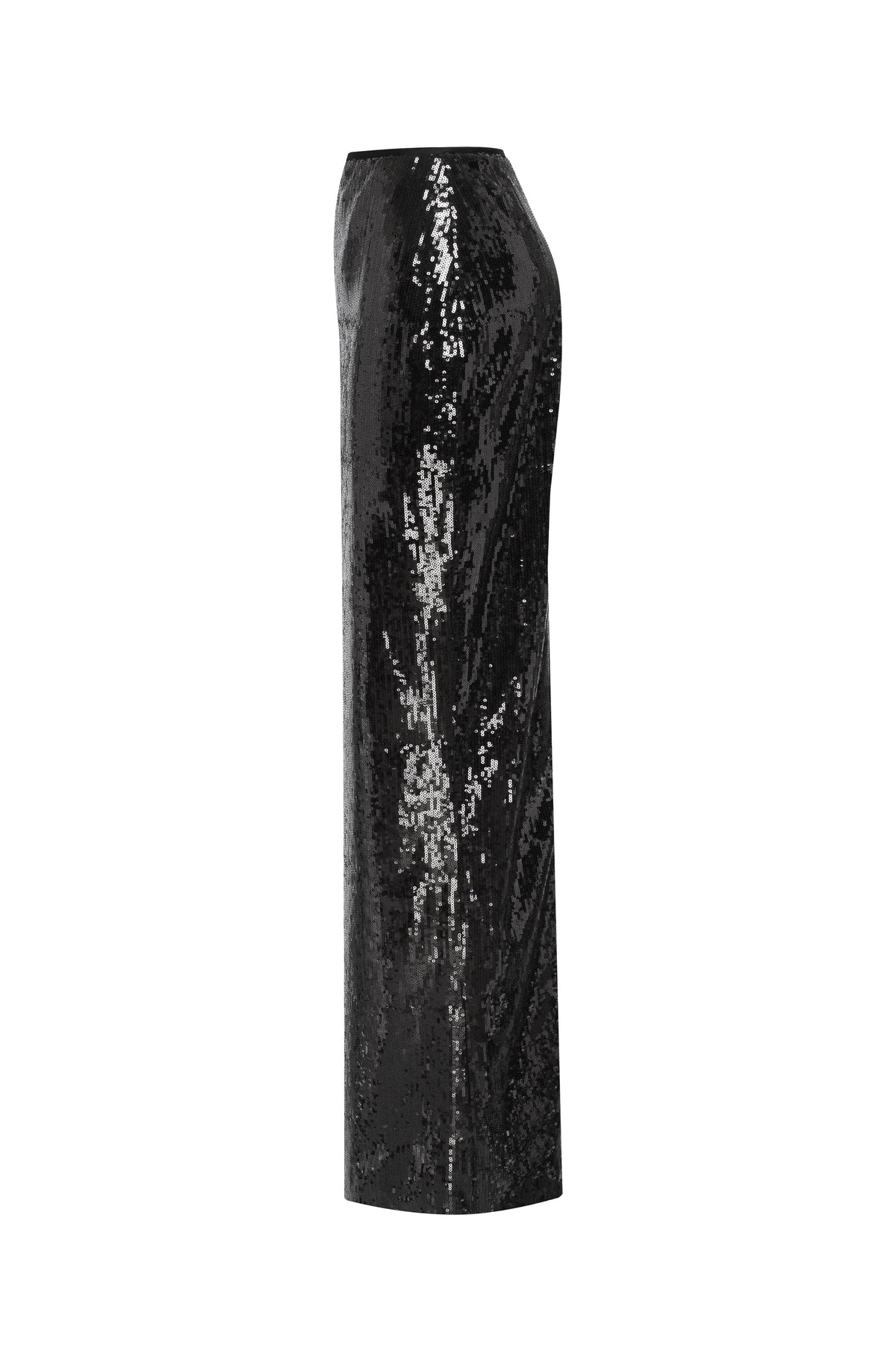 Dramatic fitted sequined black maxi skirt Midnight Walk