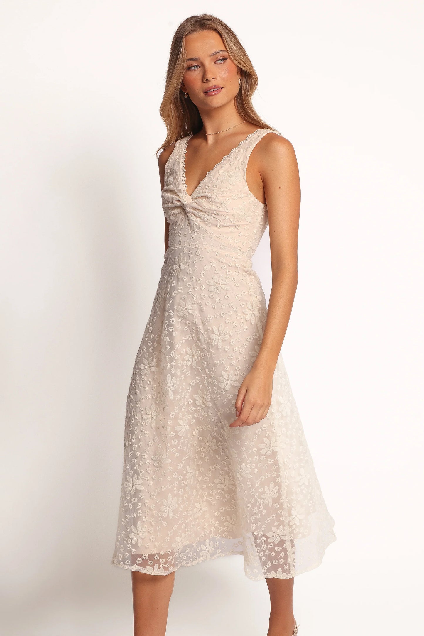 Louise Midi Dress Cream