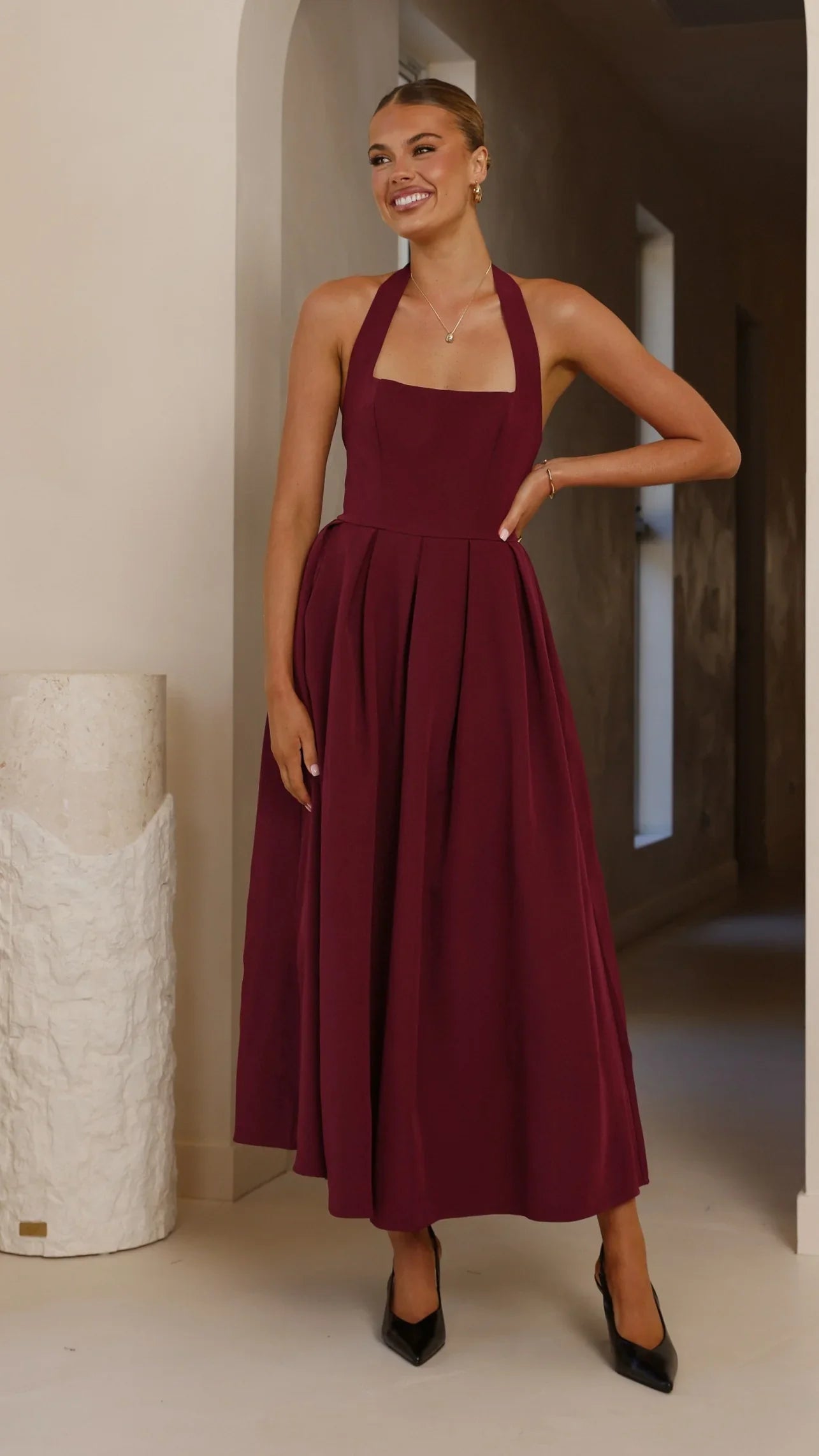Kristen Maxi Dress Wine