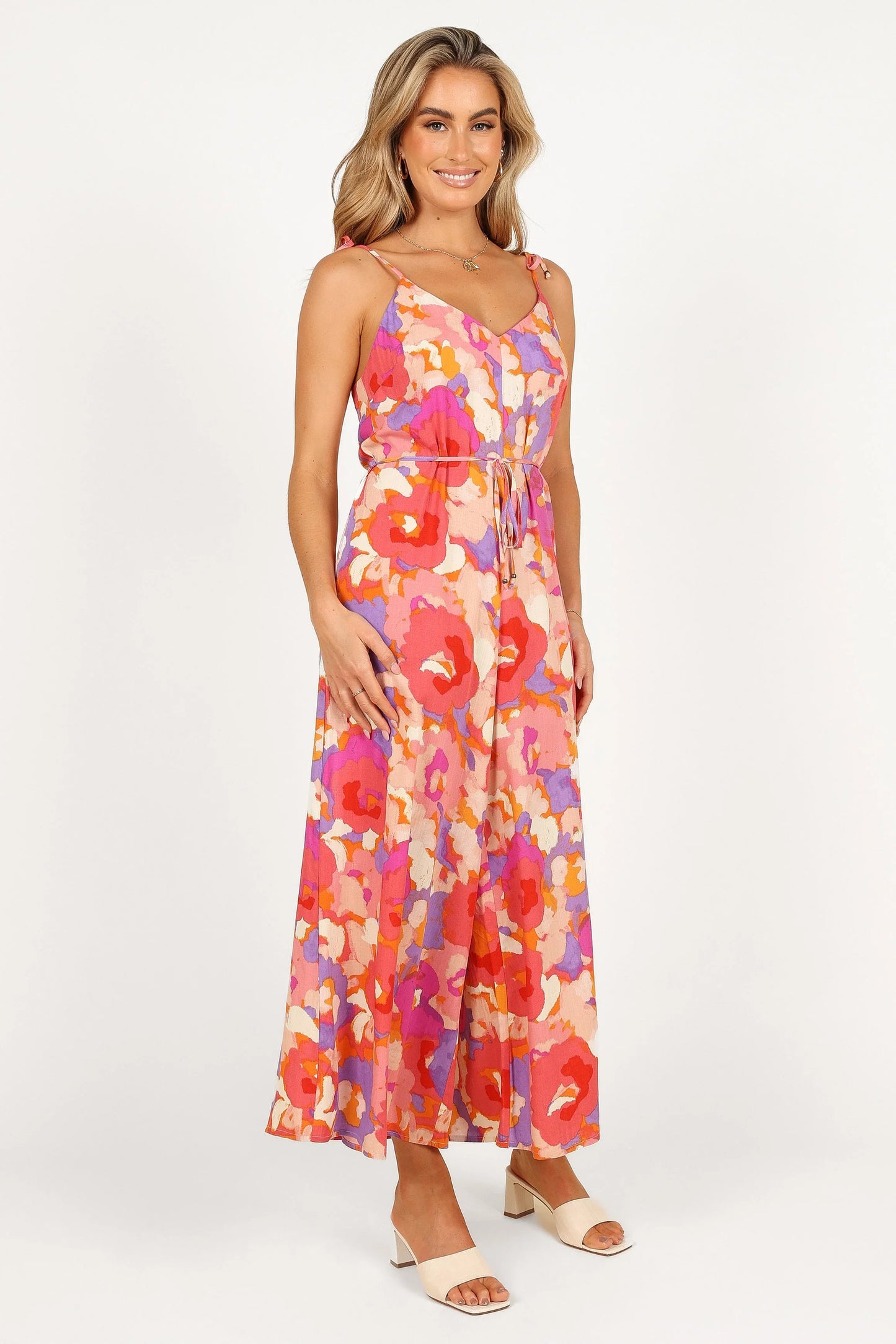 Zahara Wide Leg Jumpsuit Floral