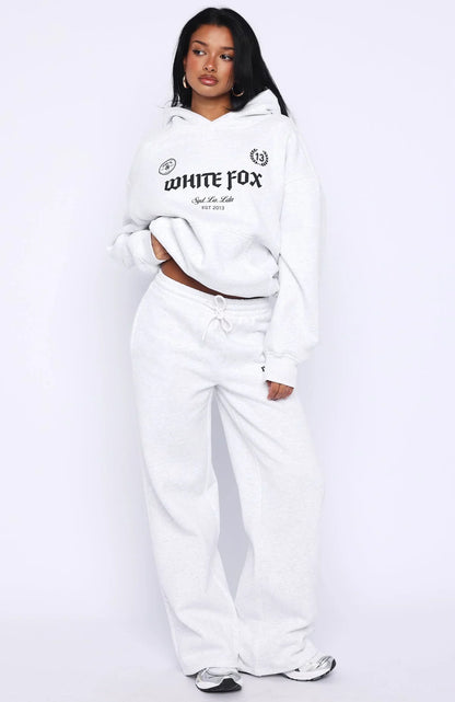 Vibe Too High Wide Leg Sweatpants Grey Marle