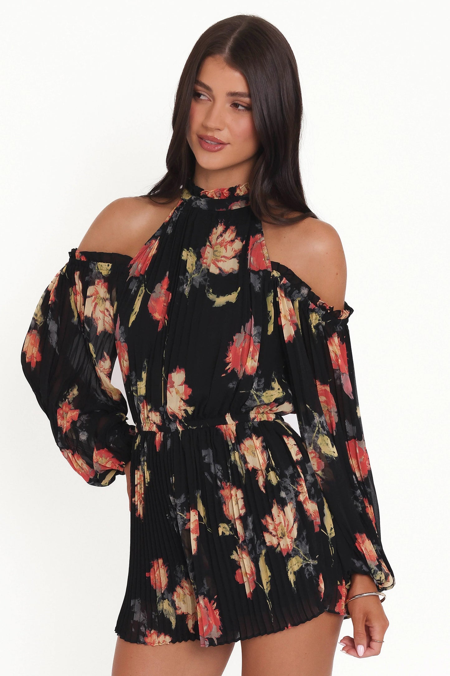 Hillary Romper Black Floral