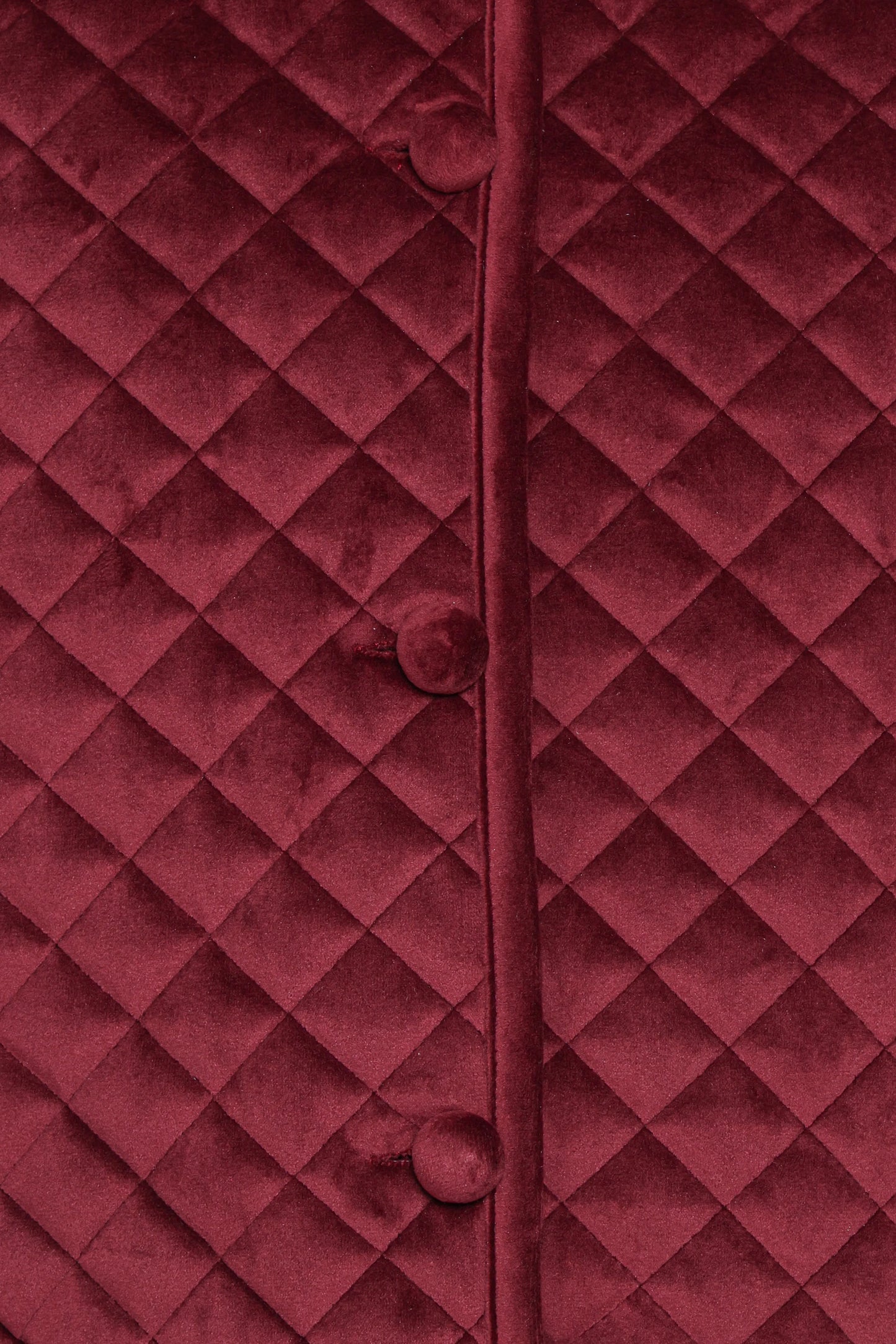 Roxanna Quilted Velvet Jacket Wine