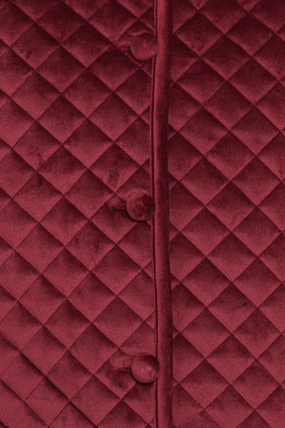 Roxanna Quilted Velvet Jacket Wine