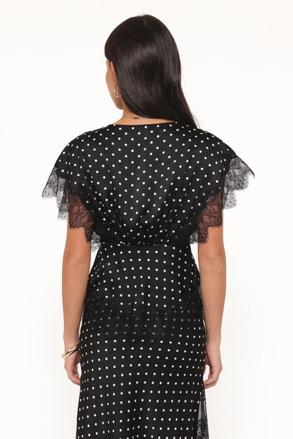 Ailbhe Top Black Polka Dot