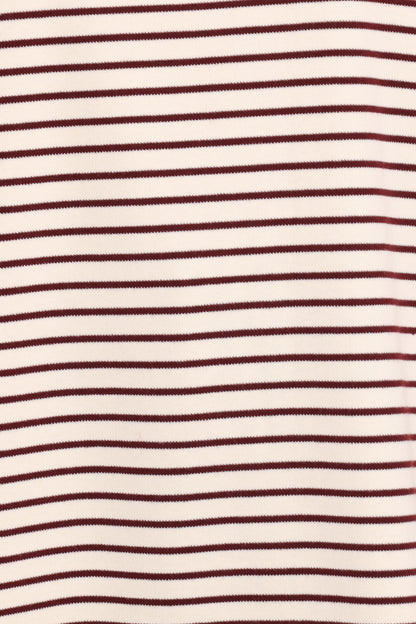 Wilda Oversized Tee Cream Tan Stripe