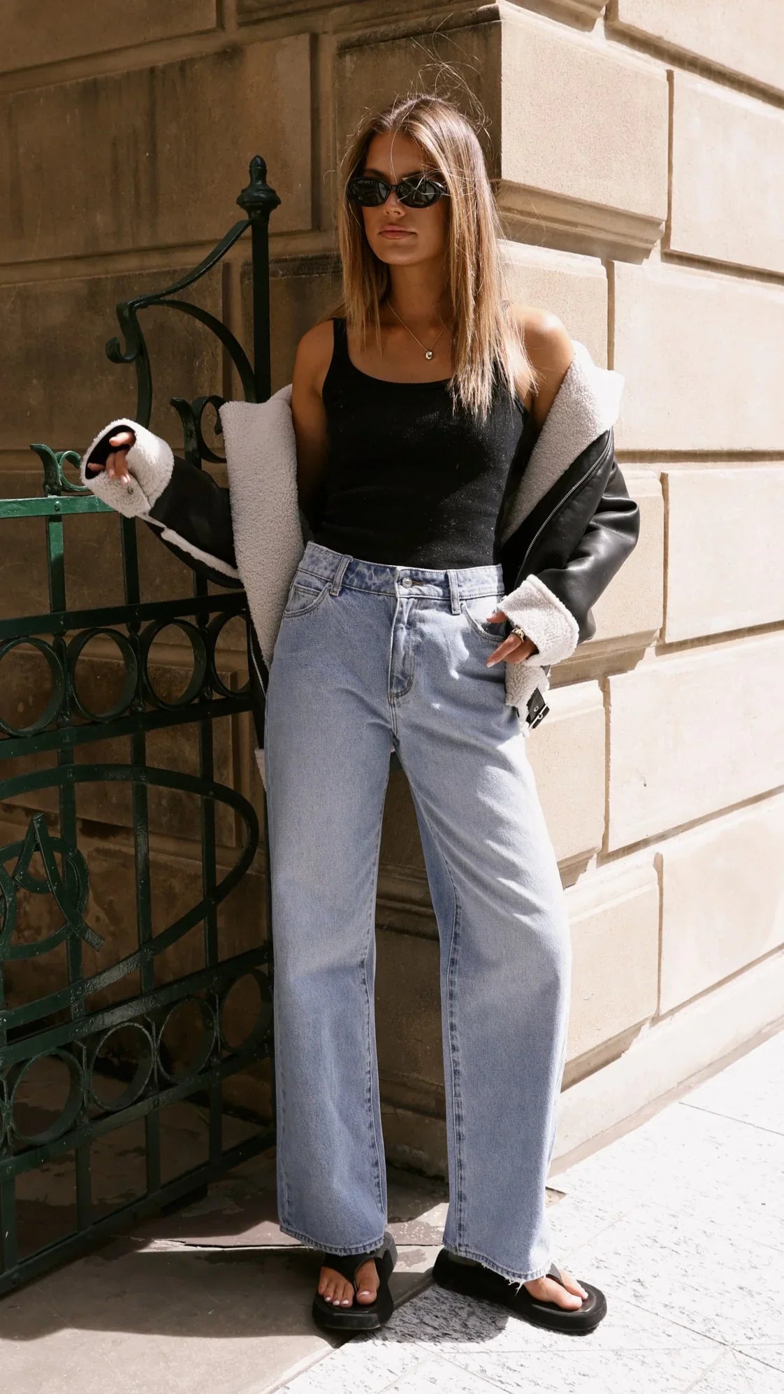 London Oversized Biker Black