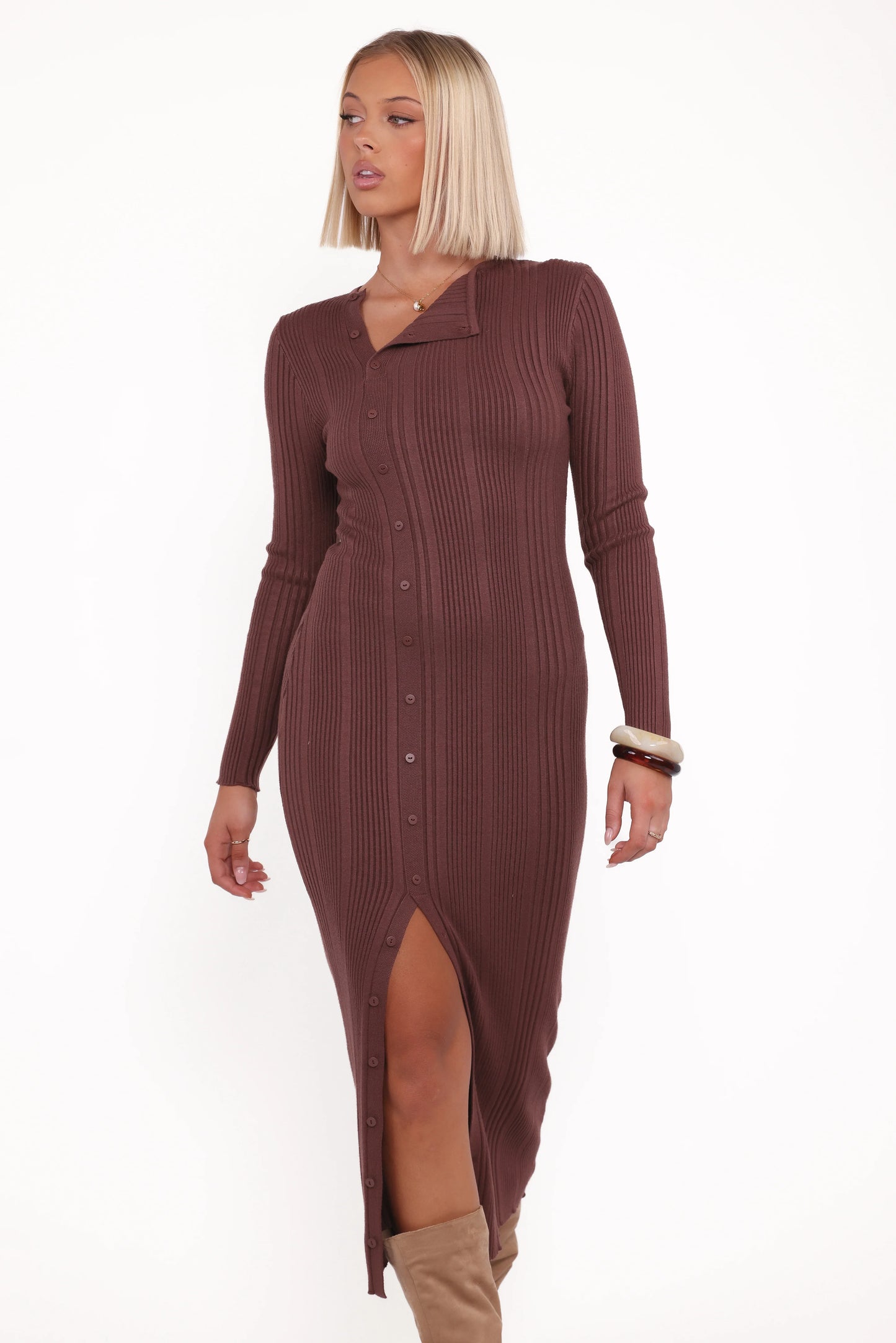 Valia Midi Dress Espresso