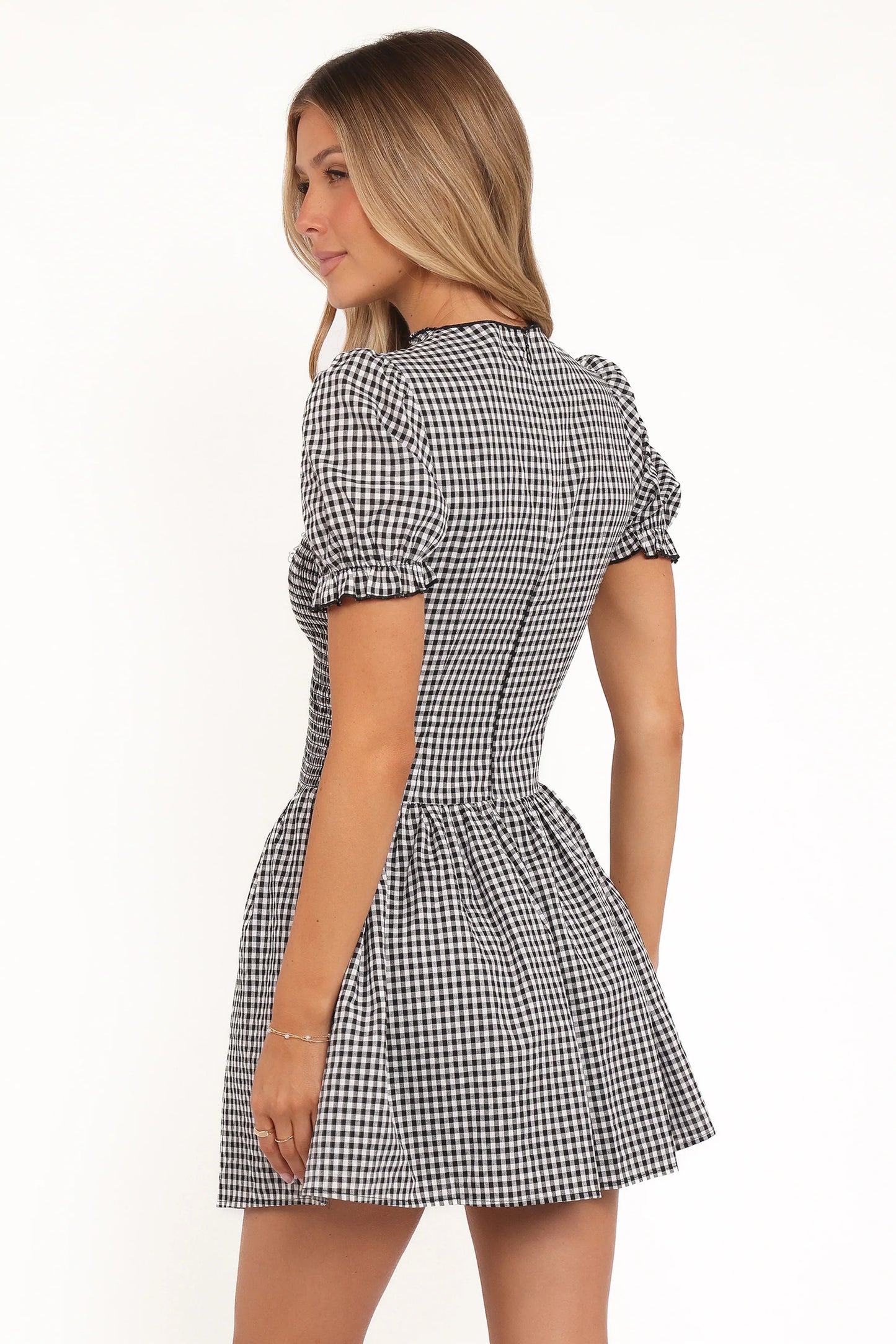 Celine Mini Dress Black Gingham