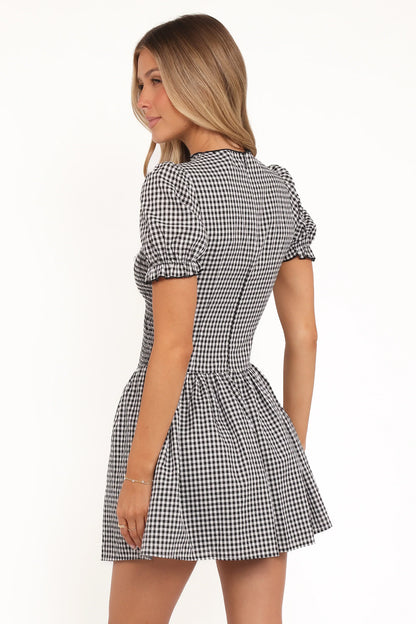 Celine Mini Dress Black Gingham