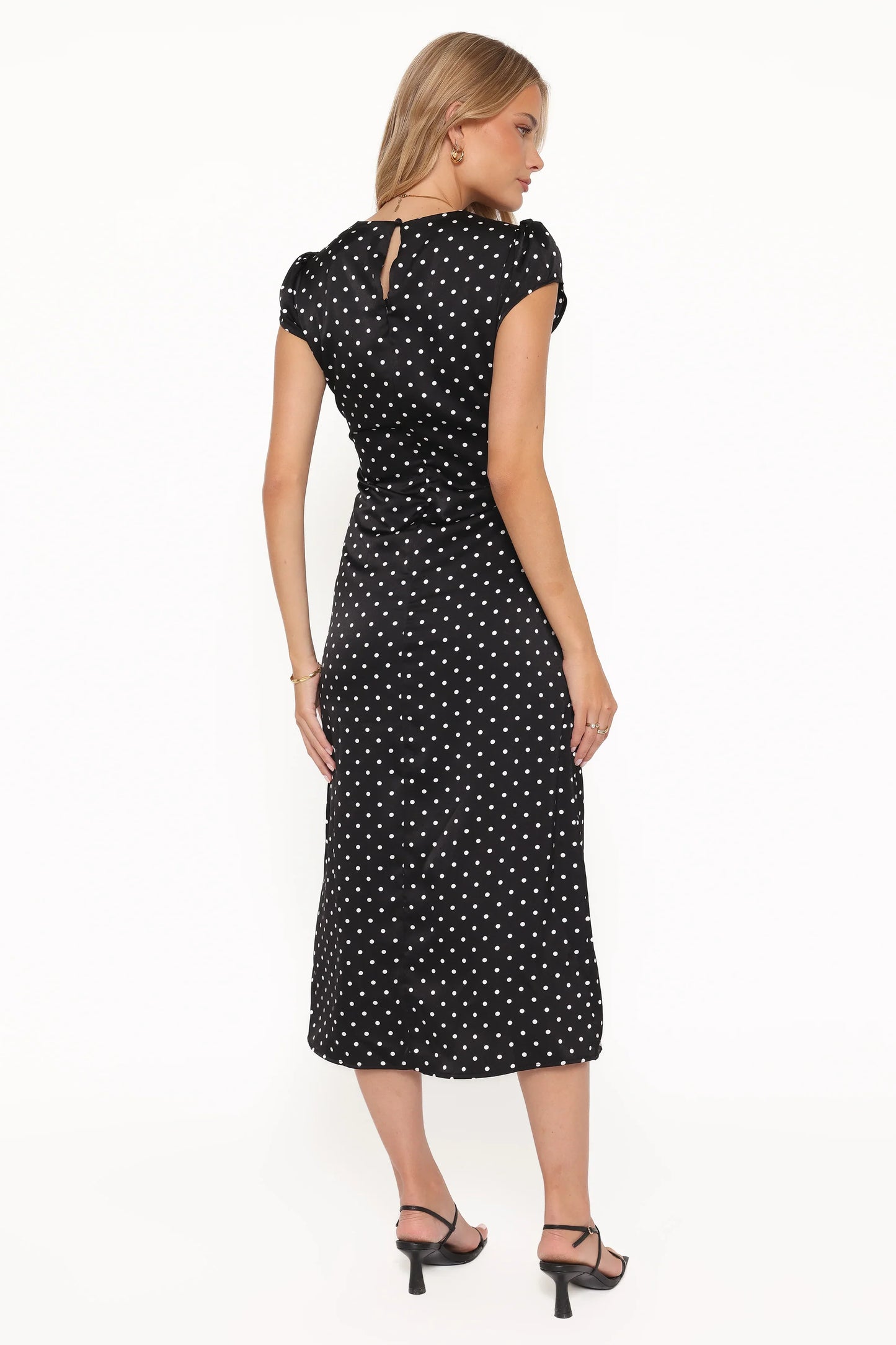Lisbeth Midi Dress Black Polka Dot