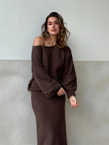 Cohen Knit Jumper Chocolate