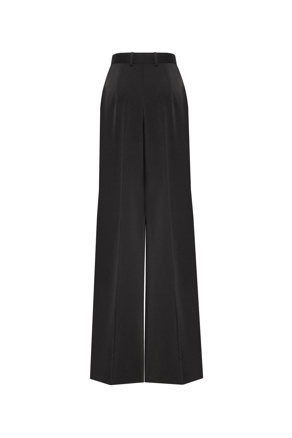 Refined black pants cut from Italian satin Xo Xo