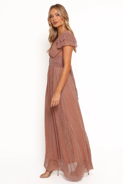 Cressida Maxi Dress Rose Gold