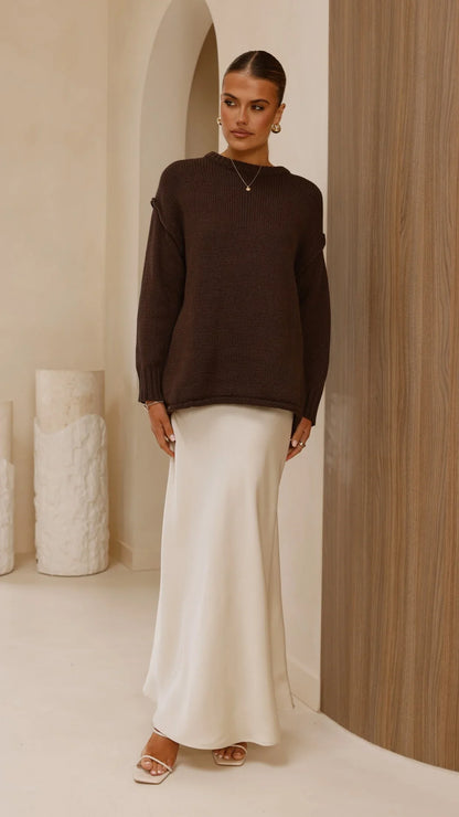 Delvine Knit Jumper Chocolate