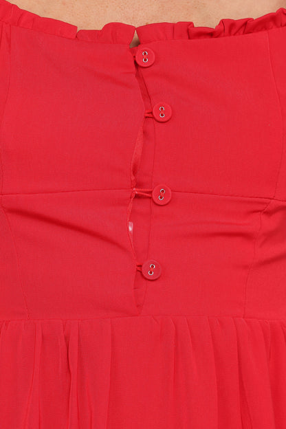 Melrose Midi Dress Red