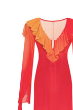 Flowy coral maxi dress Xo Xo