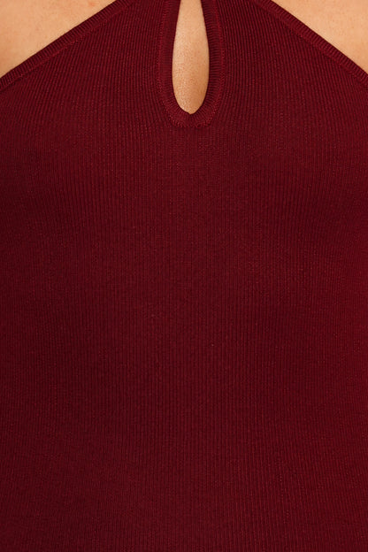 Nessa Midi Dress Dark Cherry