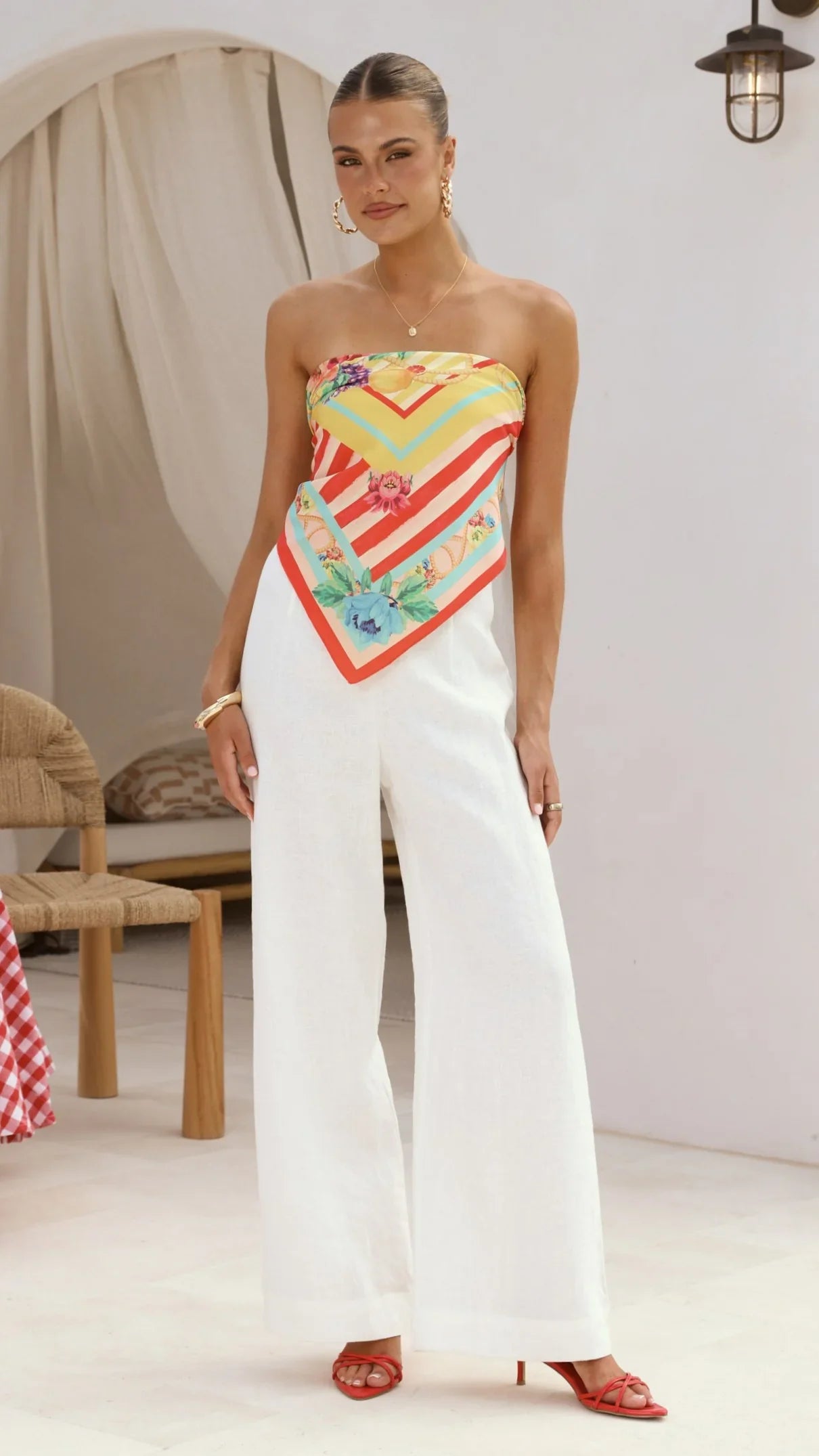 Imogen Scarf Positano Red