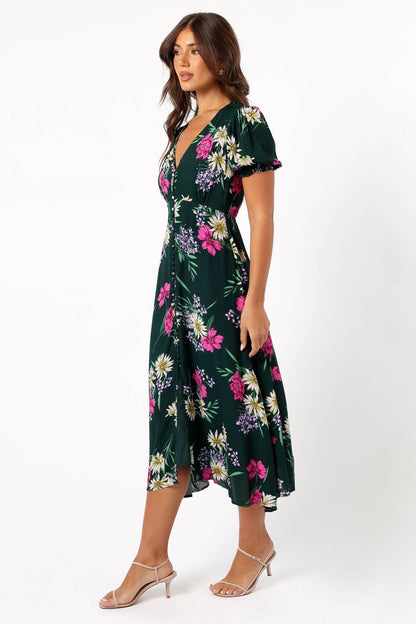 Mazie Floral Midi Dress Eden Florals