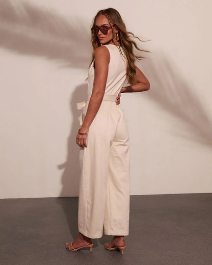 Desert Glowgirl Waist Tie Jumpsuit