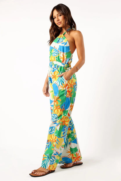 Harriet Halter Jumpsuit Malta Print