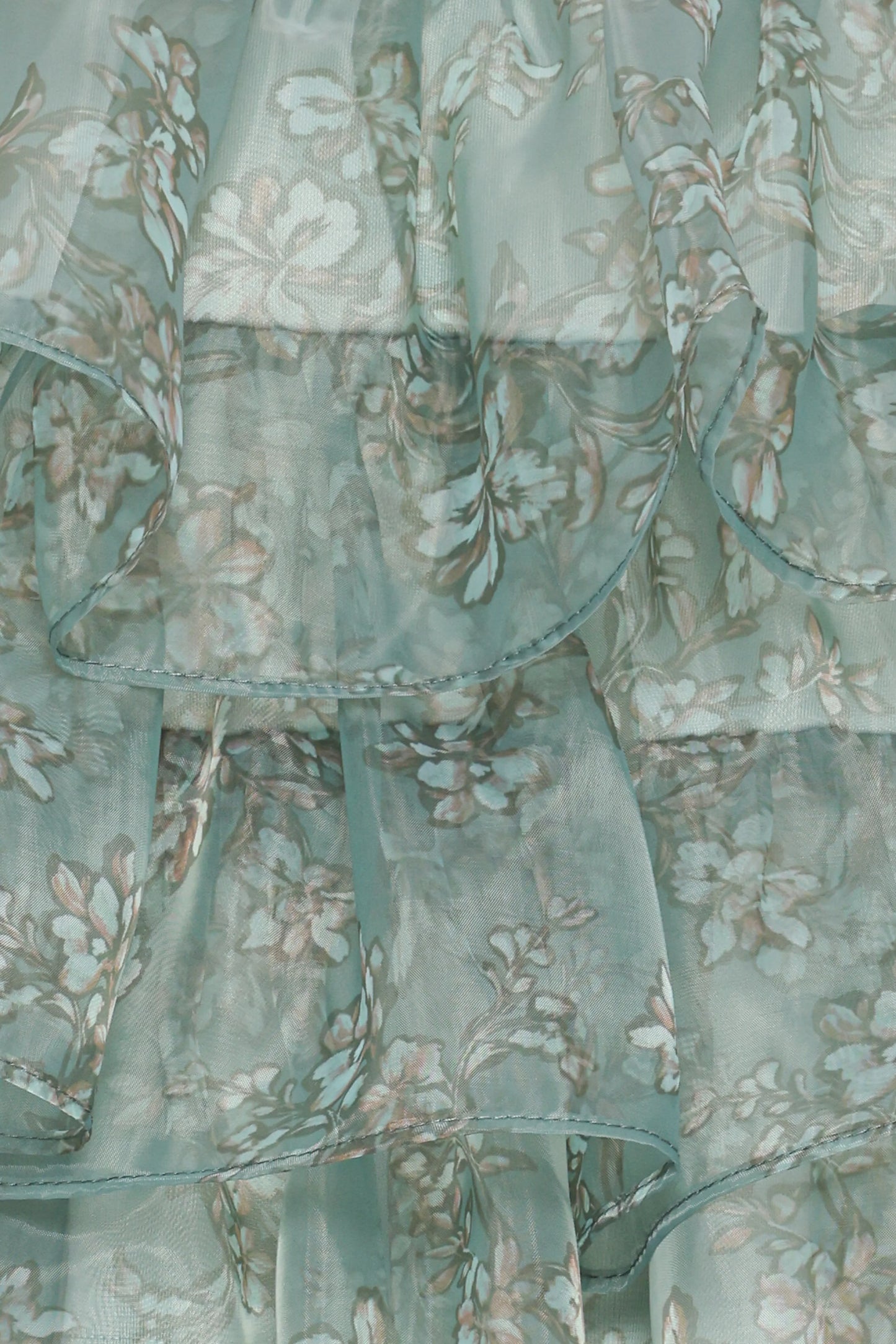 Taelya Flounce Top Mint Green Floral
