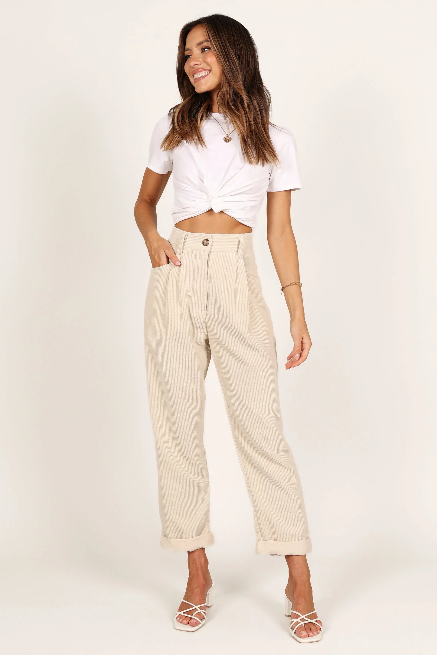 Talaren Cord Pant Cream