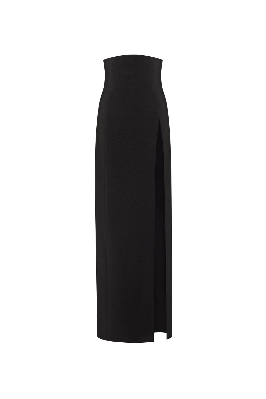 Elegant 3 piece set with white silk blouse white mini skirt and black crepe maxi skirt Xo Xo