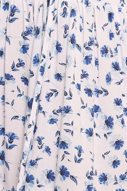 Roberts Maxi Dress Blue Ditsy Floral