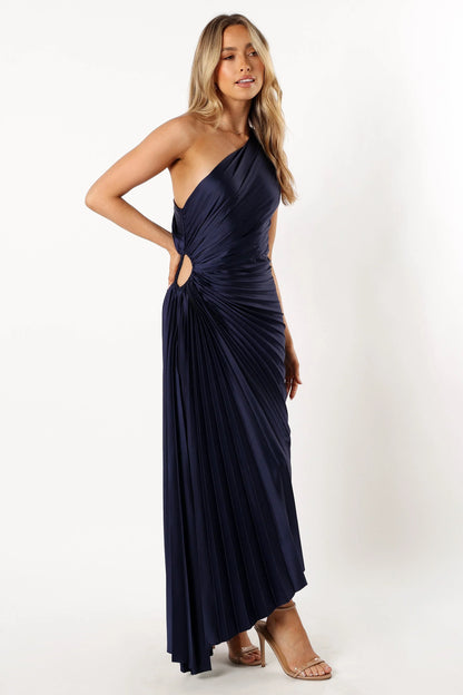 Kleo One Shoulder Maxi Dress Navy