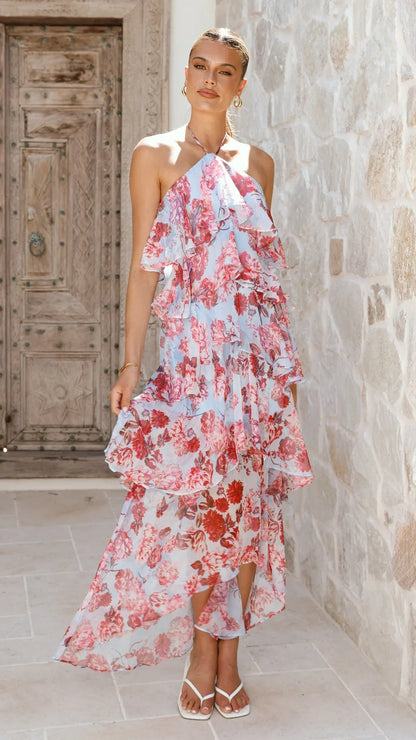 Soho Maxi Dress Pink Floral