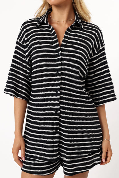 Linnea Short Set Black White