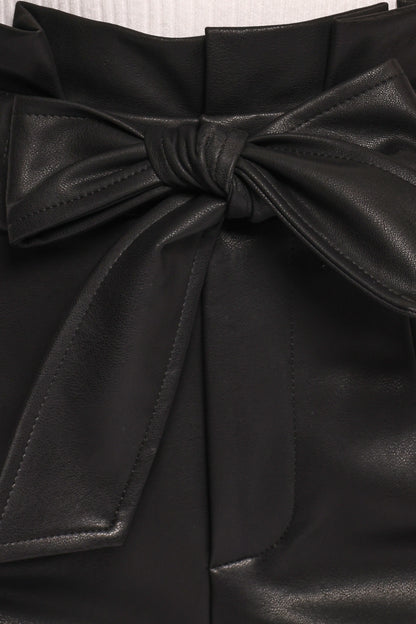 Kieran Faux Leather Pant Black