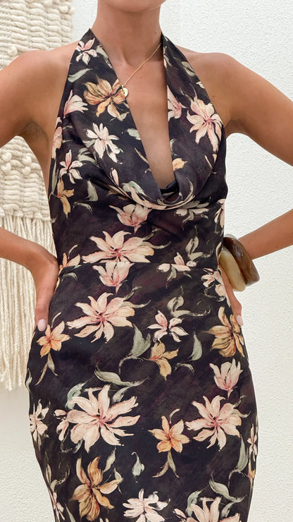 Dascha Maxi Dress Black Floral