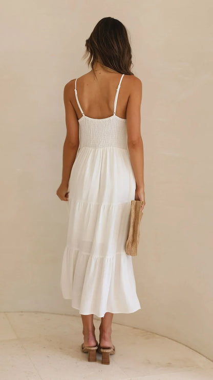 Zoey Midi Dress White