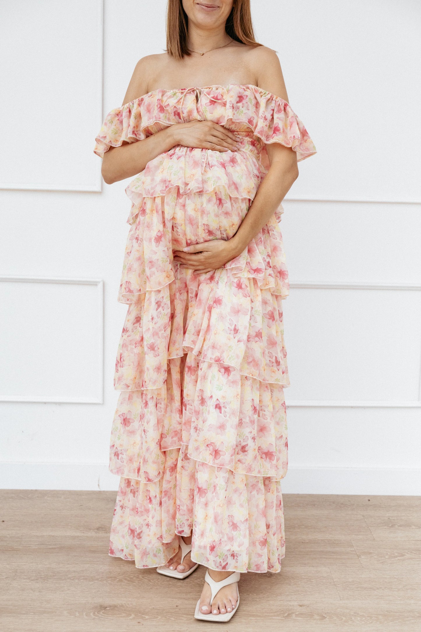 Belle Maxi Dress Pink Floral