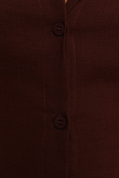 Cami Midi Dress Chocolate Brown