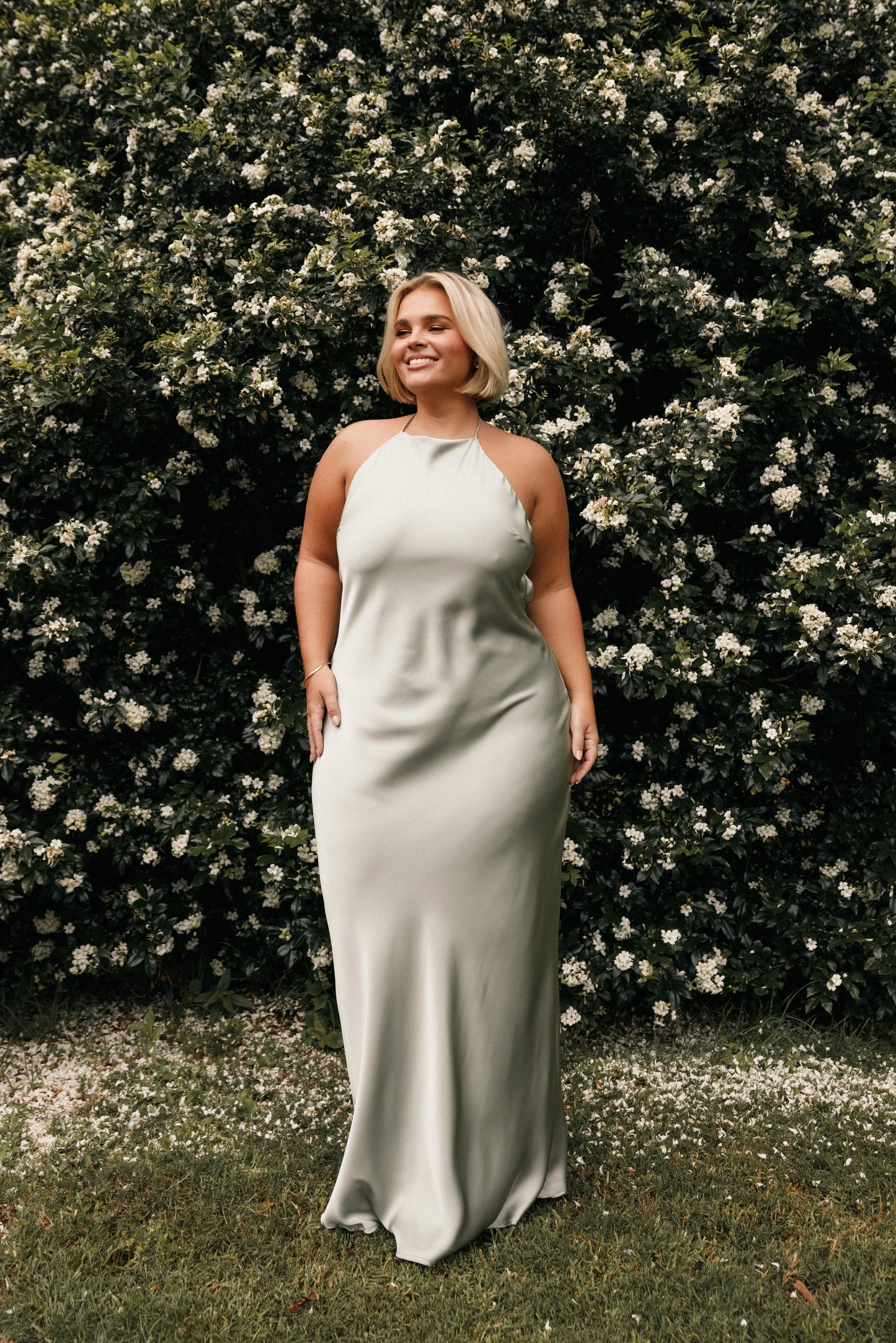 Hadley Halterneck Maxi Dress Sage