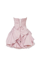 Rosette mini dress in misty rose Glow Up