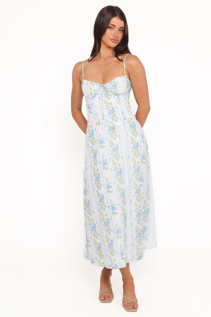Florencia Midi Dress Blue Floral