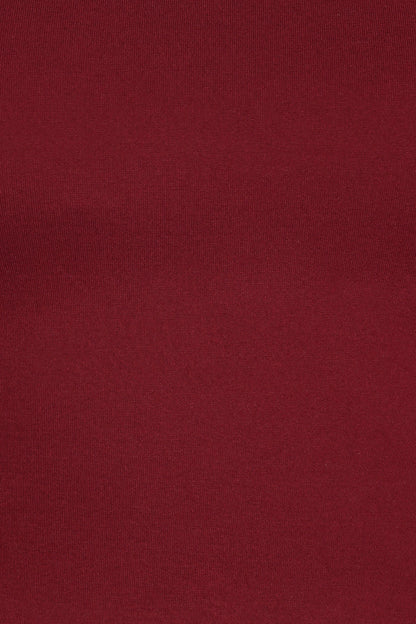 Wesson Sheer Sleeve Top Merlot