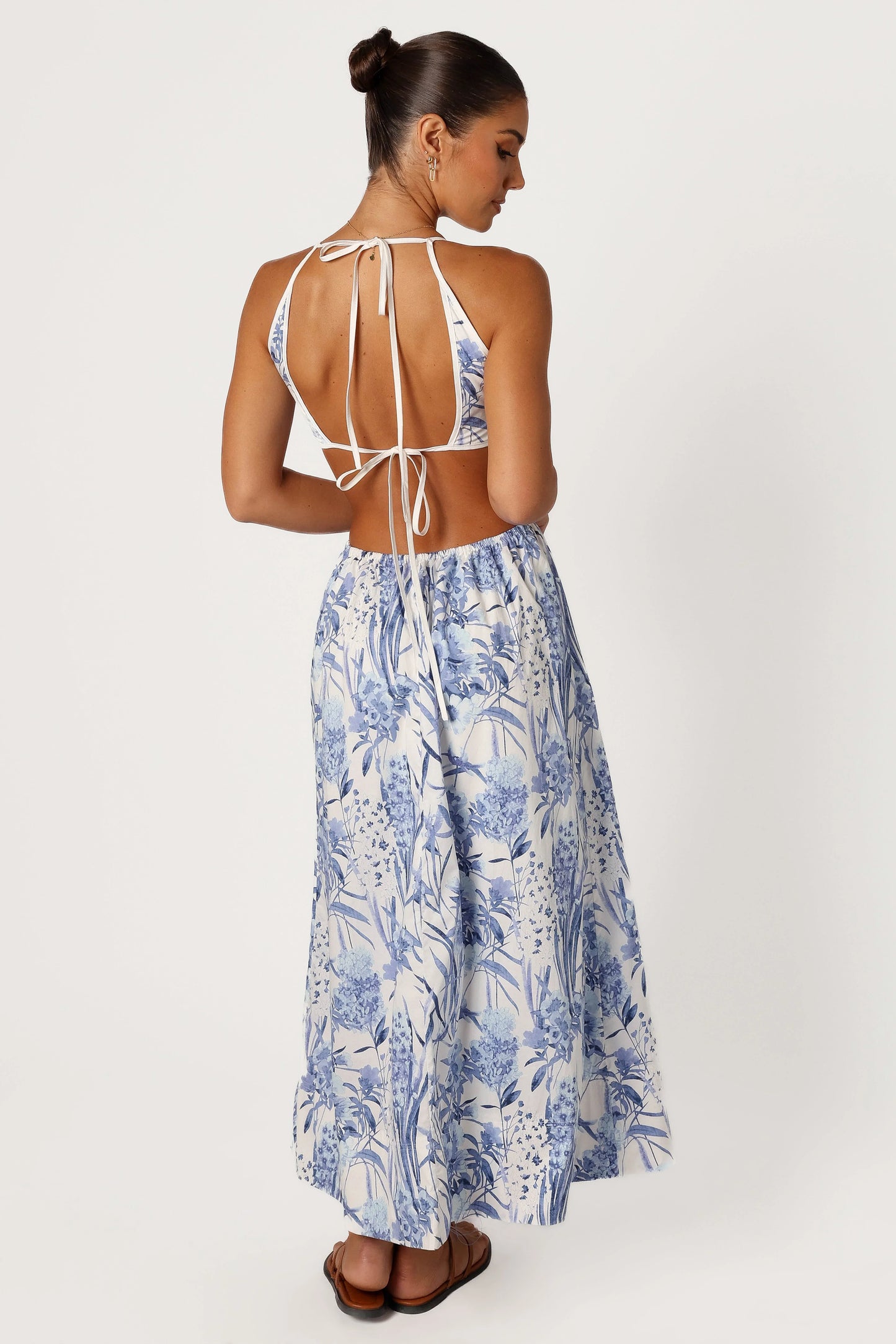 Sena Midi Dress Blue Floral