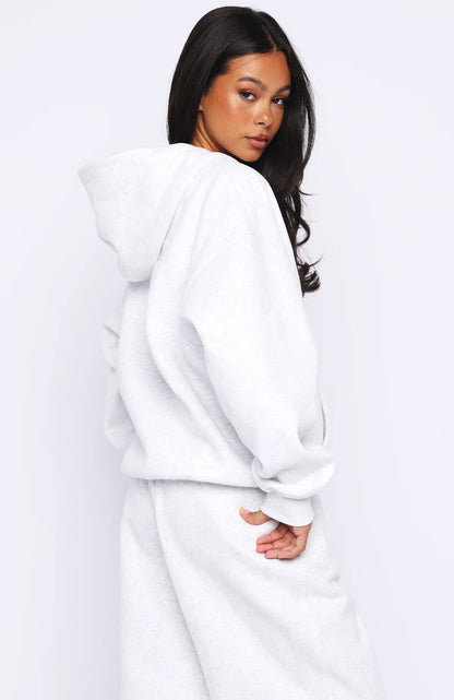 Know What You Want Oversized Hoodie Grey Marle