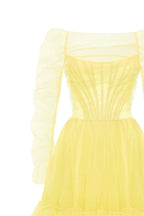 Bright Yellow tulle dress