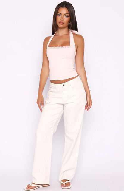 Good Feels Halter Top Baby Pink